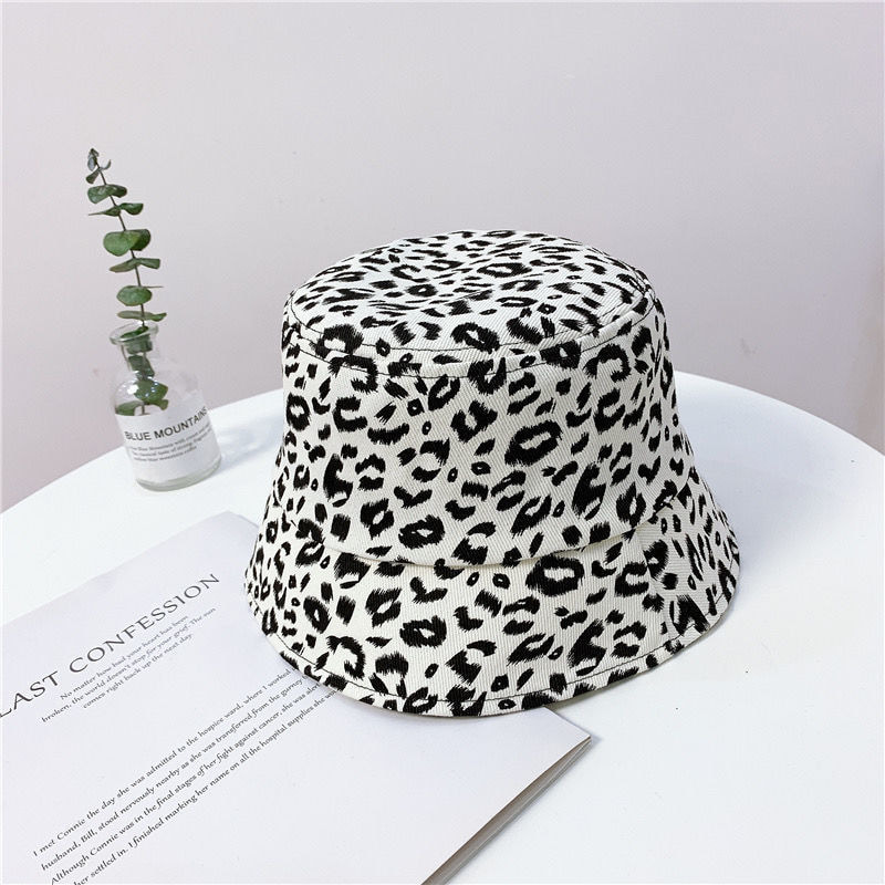 BK00033 Pălărie cu protecție solară, ocazională, versatilă, cu imprimeu leopard