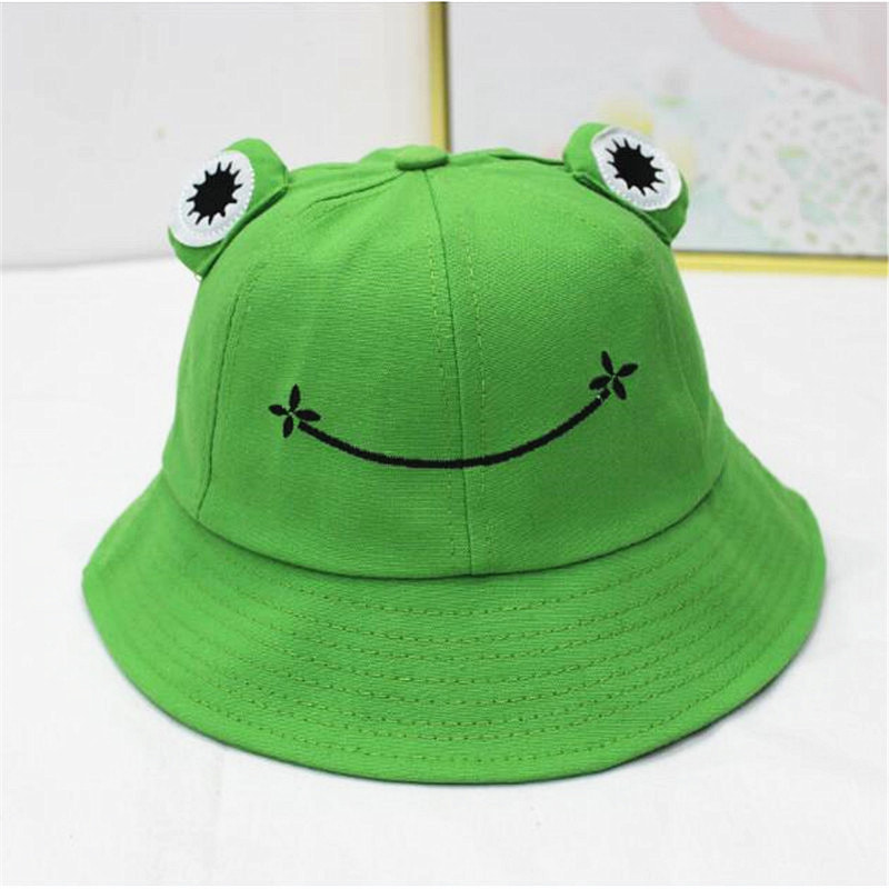BK00040 Big Eyes Frog Copii Personalitate Sunbonnet Pălărie găleată