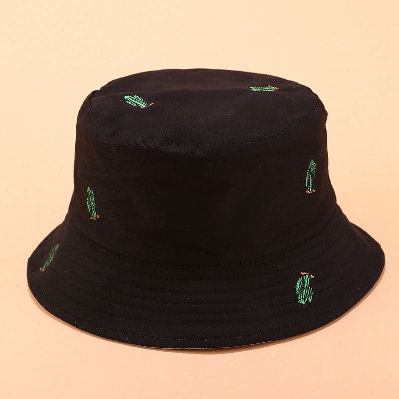BK00058 Pălărie cu două fețe brodate cactus