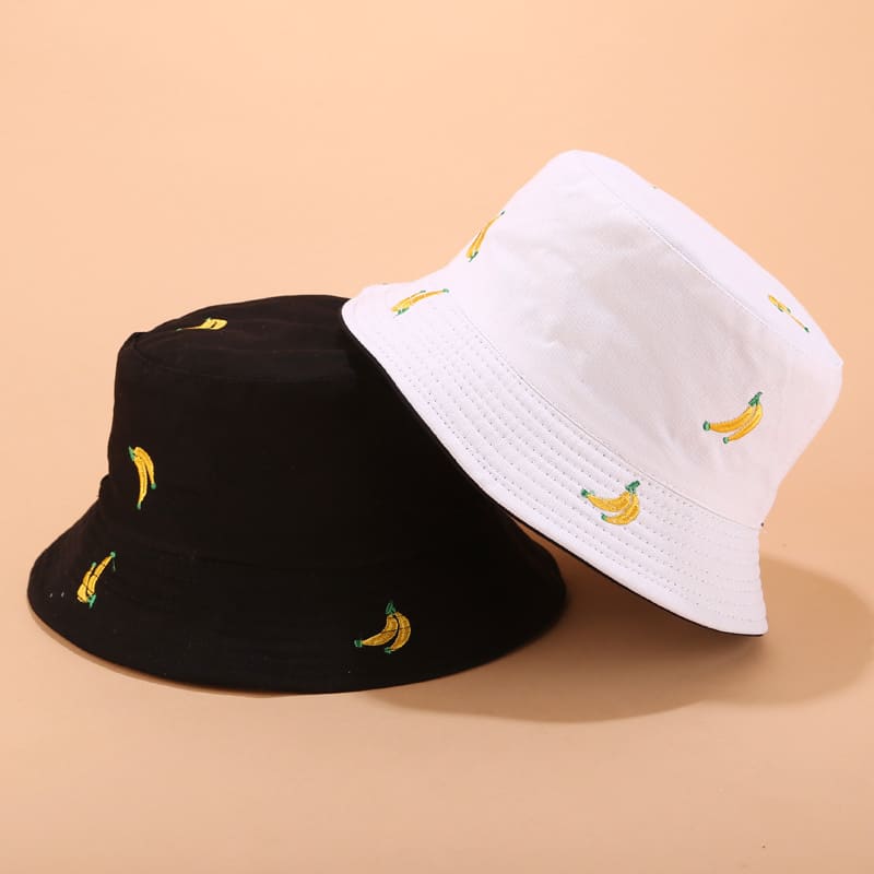 BK00060 Pălărie cu găleată pentru femei cu model banană