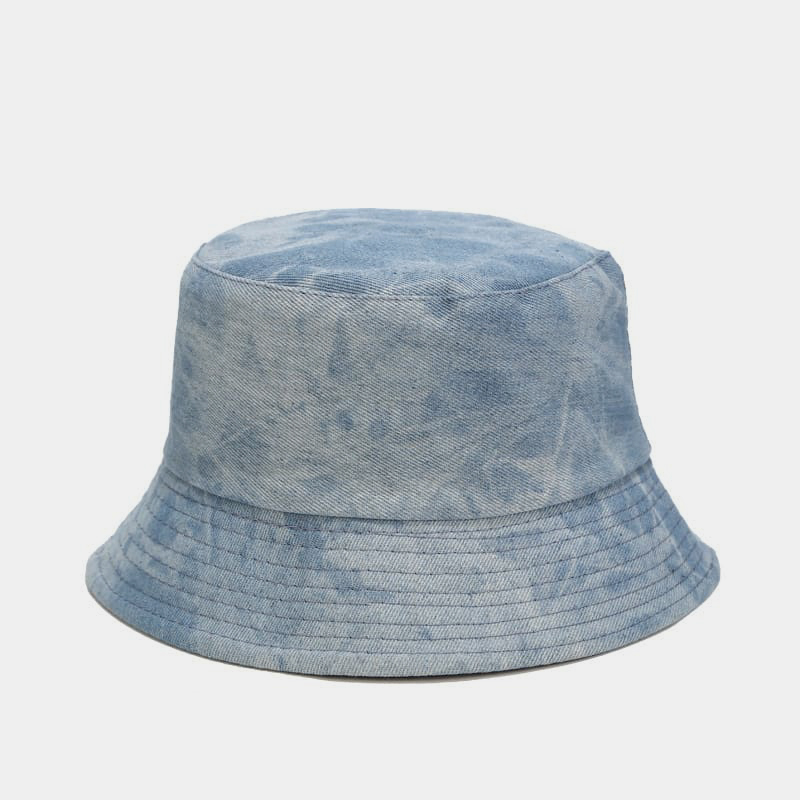 BK00069 Pălărie de găleată pentru femei din denim Tie-dye