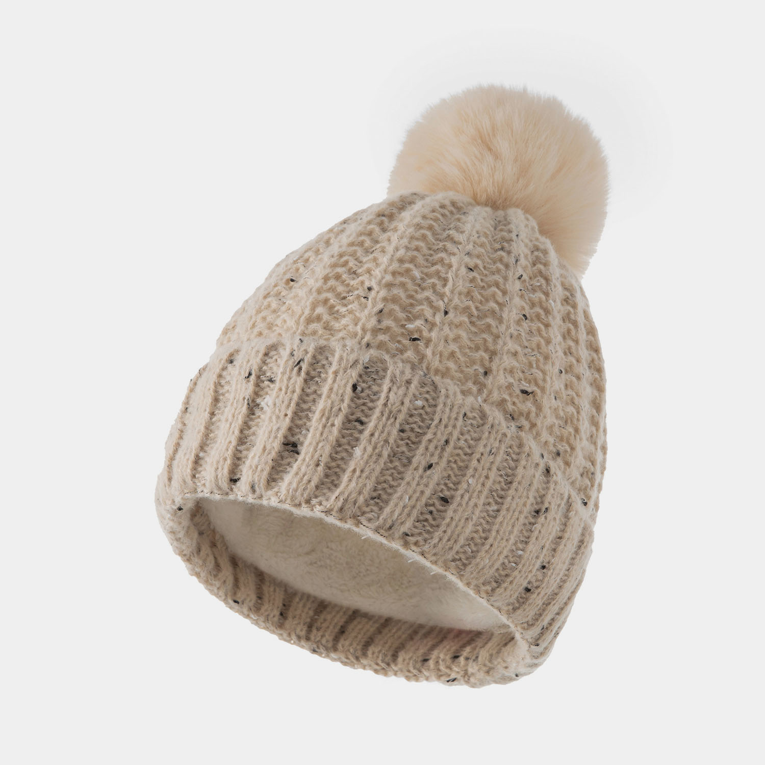 H00028 Pălărie tricotată pentru damă, cu pompon