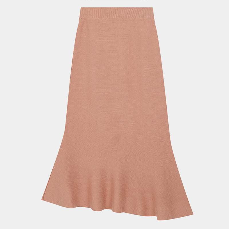 ML2235 Fusta tricotată cu coadă de pește, moale, elegantă, 100% bumbac