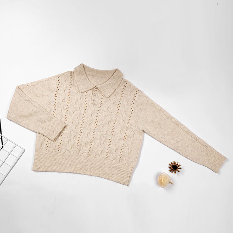 SM-K0012 Pulover tricotat de primăvară, toamnă, cu rever, culoare uni, cu fundul gol SM-K0012 Pulover tricotat de primăvară, toamnă, cu rever, culoare uni, cu fundul gol