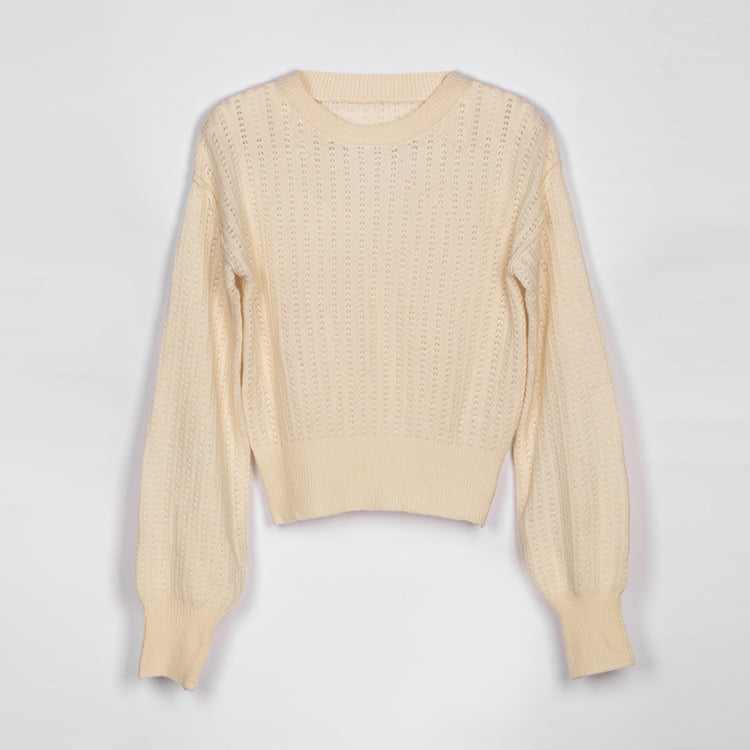 SM-K0020 Pulover tricotat pentru femei, toamnă iarnă, amestec de lână, gât rotund, mânecă lanternă SM-K0020 Pulover tricotat pentru femei, toamnă iarnă, amestec de lână, gât rotund, mânecă lanternă