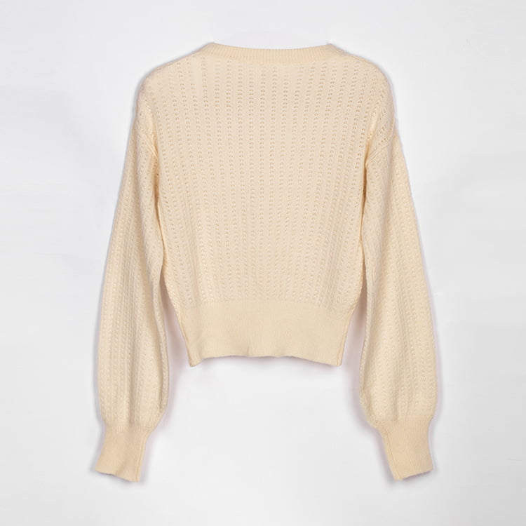 SM-K0020 Pulover tricotat pentru femei, toamnă iarnă, amestec de lână, gât rotund, mânecă lanternă SM-K0020 Pulover tricotat pentru femei, toamnă iarnă, amestec de lână, gât rotund, mânecă lanternă