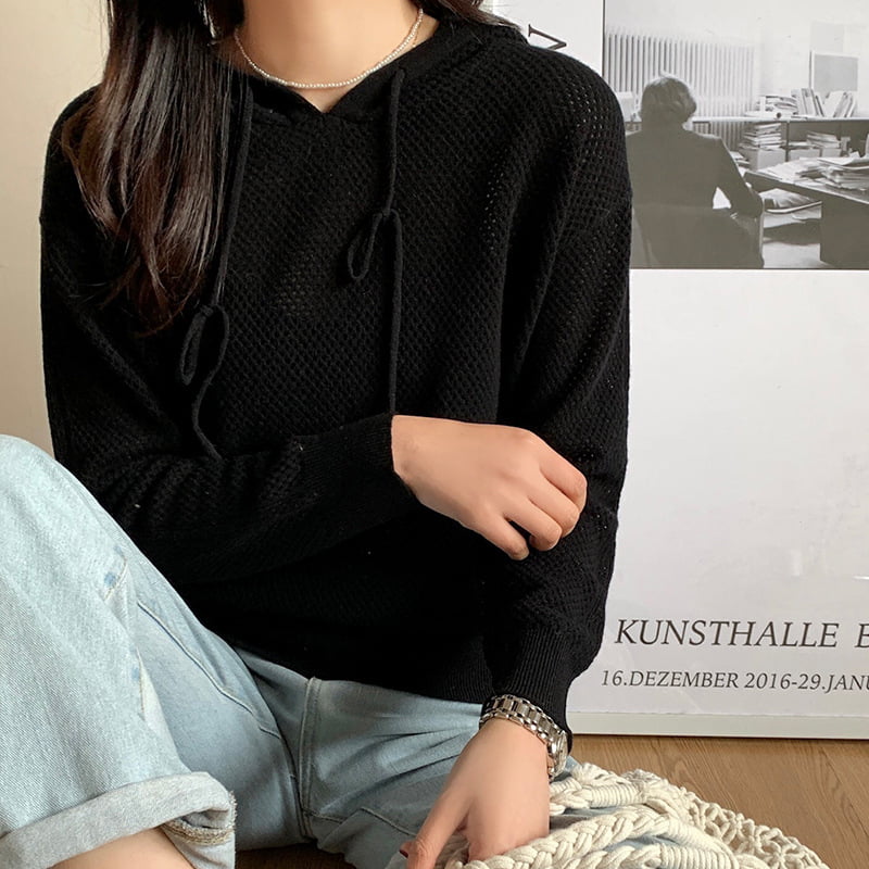 SM-K0018 Pulover cu glugă de primăvară Pulover tricotat pentru femei SM-K0018 Pulover cu glugă de primăvară Pulover tricotat pentru femei