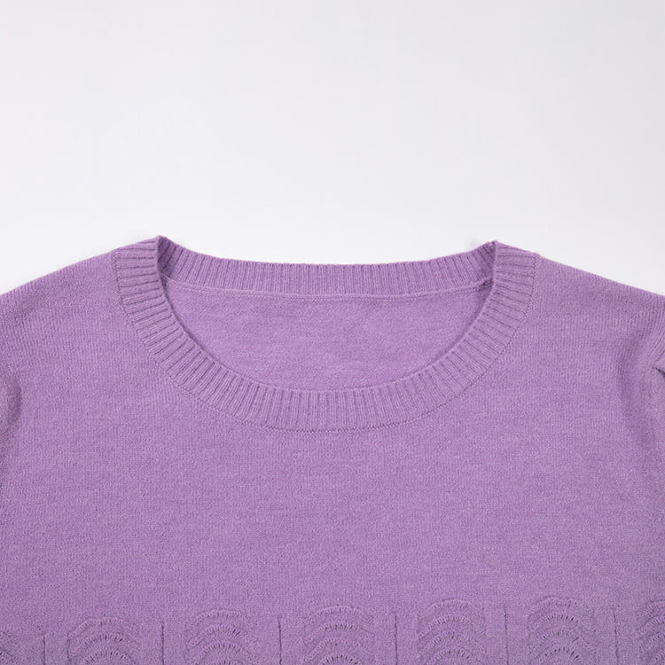 SM-K0039 Pulover tricotat de primăvară/toamnă, uni, cu mânecă lungă, pliuri pe umeri SM-K0039 Pulover tricotat de primăvară/toamnă, uni, cu mânecă lungă, pliuri pe umeri