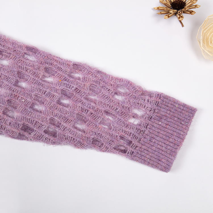 SM-K0040 Pulover tricotat Mohair, decupat cu decolteu în V, cu mâneci decupate Super Fairy SM-K0040 Pulover tricotat Mohair, decupat cu decolteu în V, cu mâneci decupate Super Fairy