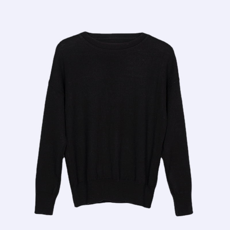 SM-K0048 Pulover tricotat cu mânecă lungă, jacquard Alphabet, pentru femei SM-K0048 Pulover tricotat cu mânecă lungă, jacquard Alphabet, pentru femei