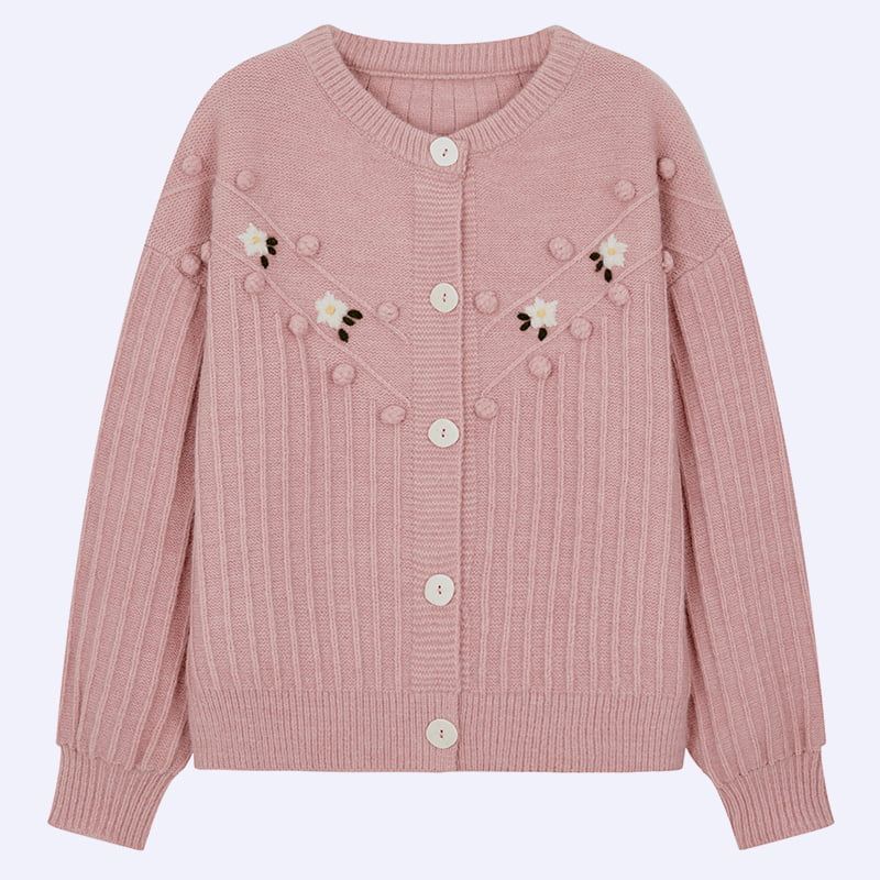 ML2211 Pulover drăguț tricotat cardigan cu mâneci bufante