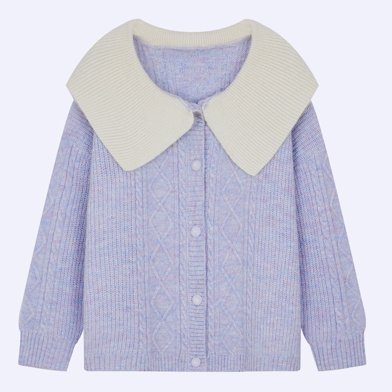 ML2205 Palton cardigan tricotat damă cu guler pentru bebeluși