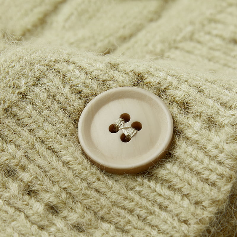 ML2213 Jachetă cardigan tricotată manuală retro japoneză verde avocado ML2213 Jachetă cardigan tricotată manuală retro japoneză verde avocado