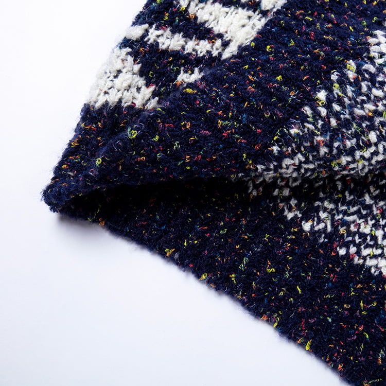 SM-K0036 Cardigan tricotat cu pestrițe cu model geometric Îmbrăcăminte exterioară de toamnă și iarnă pentru femei SM-K0036 Cardigan tricotat cu pestrițe cu model geometric Îmbrăcăminte exterioară de toamnă și iarnă pentru femei