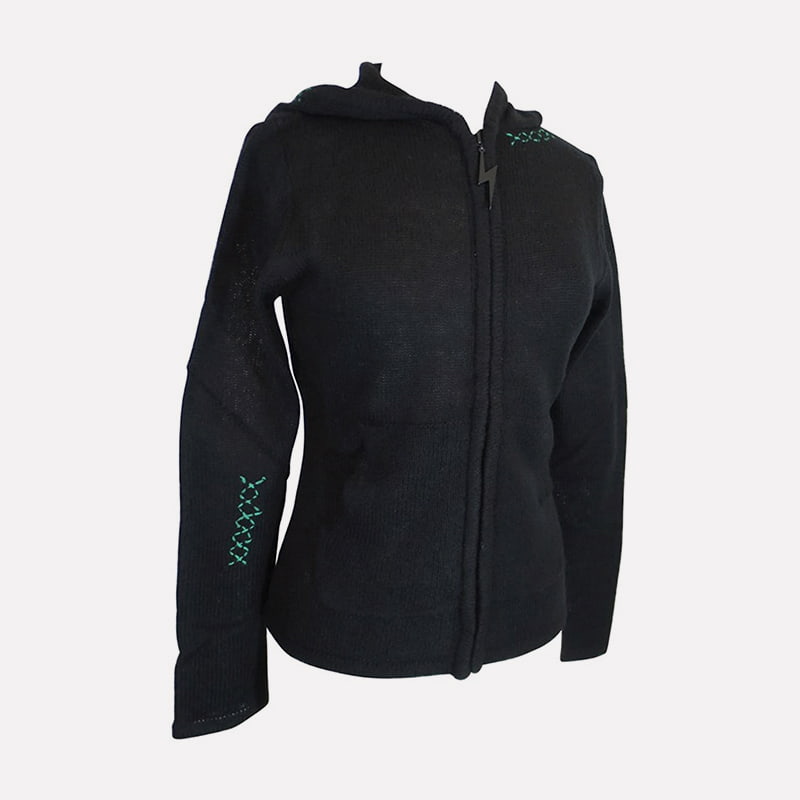 SM-K0098 Pulover tricotat cu glugă cu monogramă Pulover tricotat strâns SM-K0098 Pulover tricotat cu glugă cu monogramă Pulover tricotat strâns