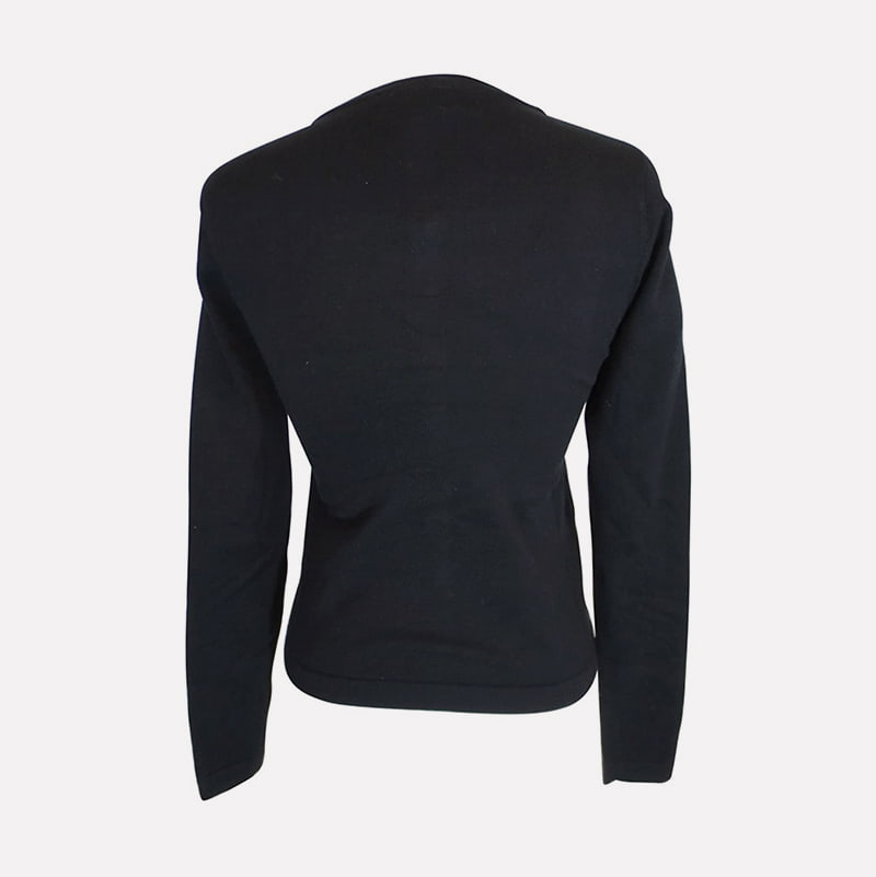 SM-K0098 Pulover tricotat cu glugă cu monogramă Pulover tricotat strâns