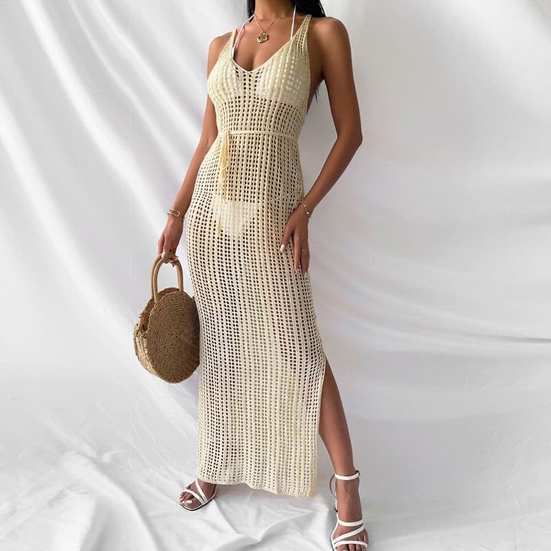 SM-K0109 Rochie sexy din tricot cu bretele scobite