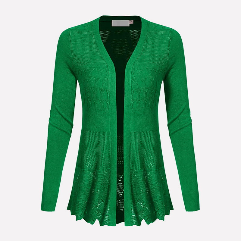 SM-K0072 Jachetă cardigan tricot de lungime medie, cu mânecă lungă, cu decolteu în V SM-K0072 Jachetă cardigan tricot de lungime medie, cu mânecă lungă, cu decolteu în V