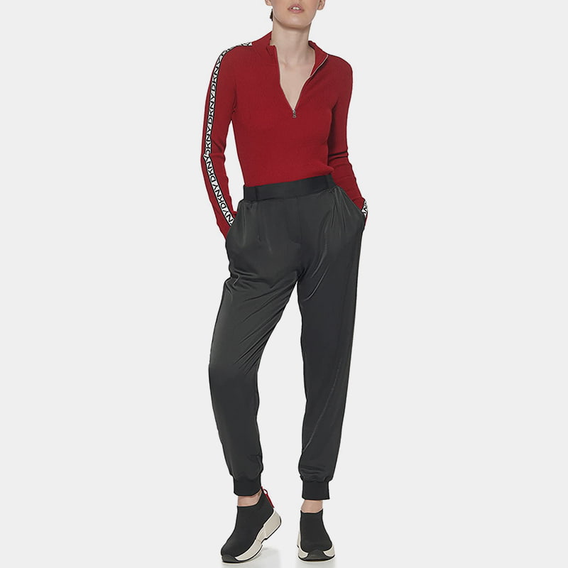 SM-K0056 Pulover tricotat cu mânecă lungă, cu mânecă lungă, cu decolteu și cu fermoar SM-K0056 Pulover tricotat cu mânecă lungă, cu mânecă lungă, cu decolteu și cu fermoar